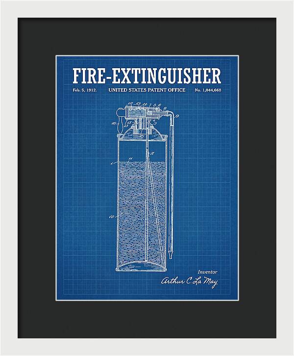 Fire Extinguisher Blueprint Patent Us1044668