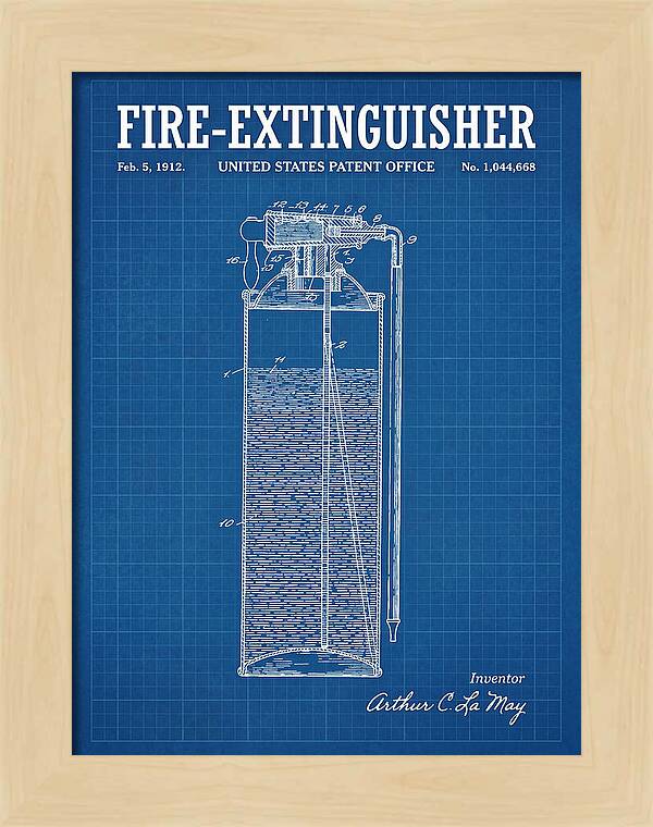 Fire Extinguisher Blueprint Patent Us1044668