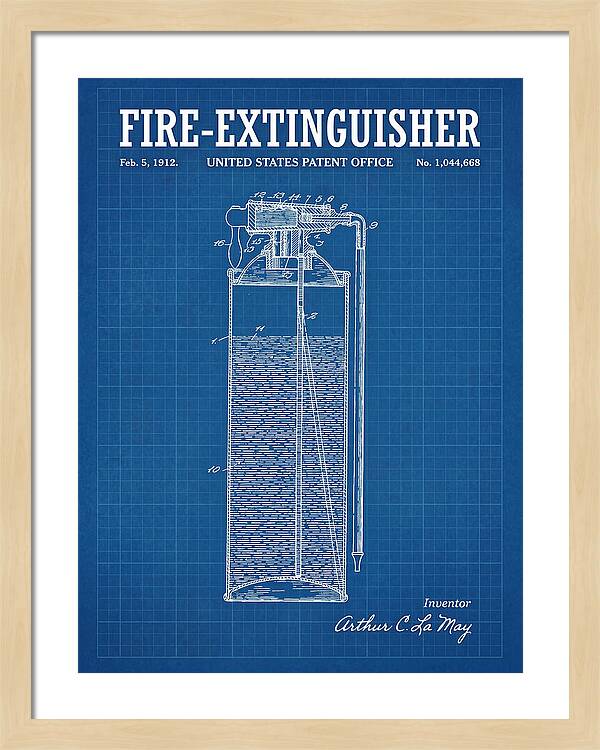 Fire Extinguisher Blueprint Patent Us1044668