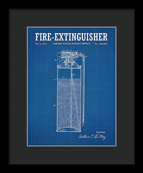 Fire Extinguisher Blueprint Patent Us1044668