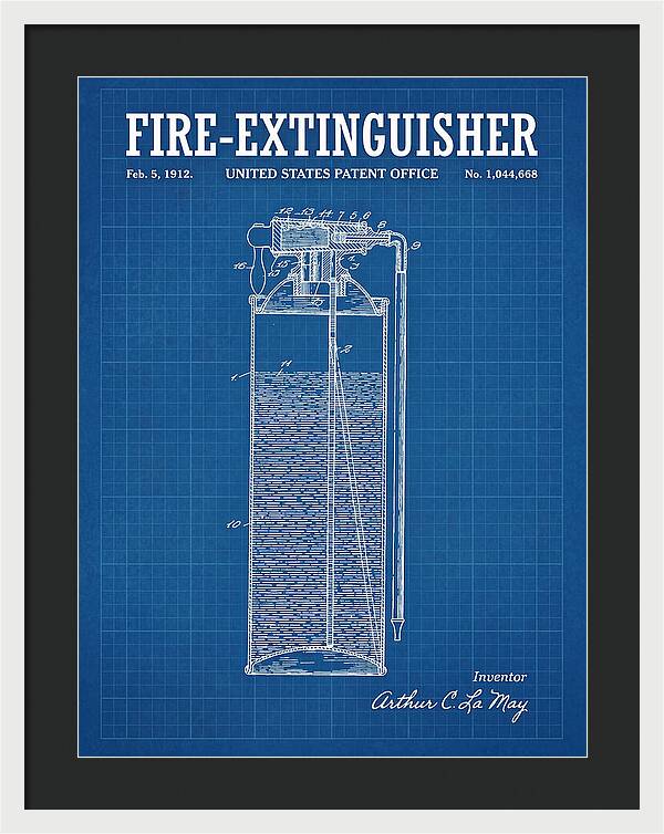 Fire Extinguisher Blueprint Patent Us1044668