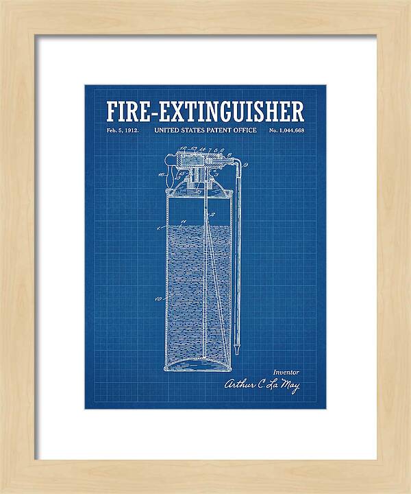 Fire Extinguisher Blueprint Patent Us1044668