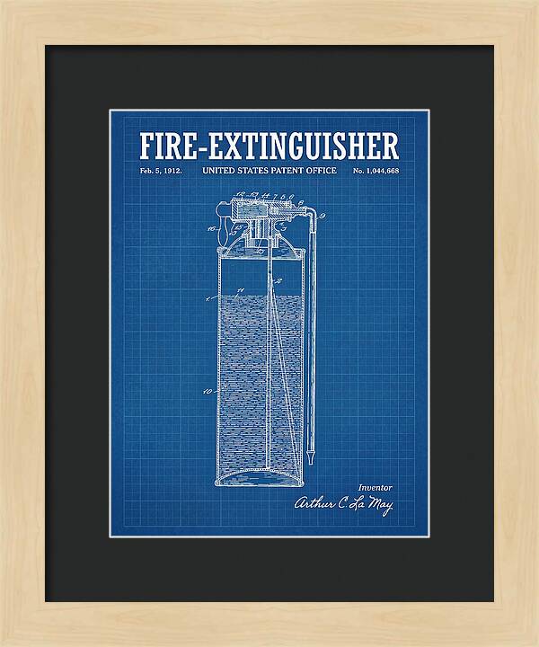 Fire Extinguisher Blueprint Patent Us1044668