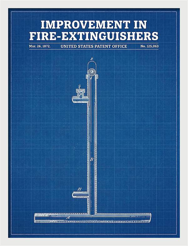 Fire Extinguisher Blueprint Patent Us125063