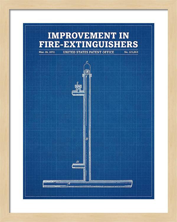 Fire Extinguisher Blueprint Patent Us125063