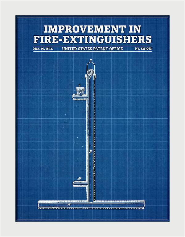 Fire Extinguisher Blueprint Patent Us125063