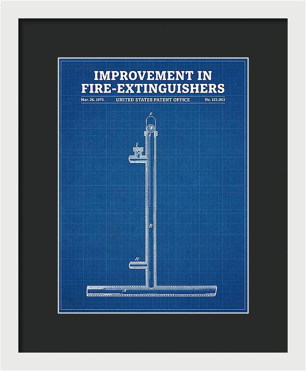 Fire Extinguisher Blueprint Patent Us125063