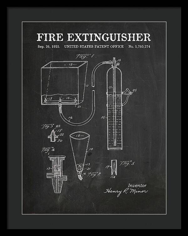 Fire Extinguisher Chalkboard Patent Us1760274