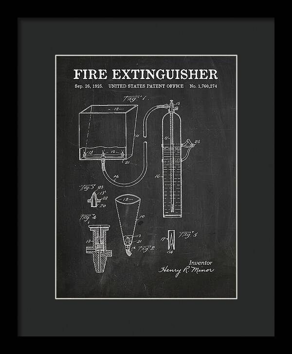 Fire Extinguisher Chalkboard Patent Us1760274
