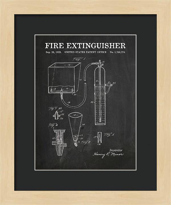 Fire Extinguisher Chalkboard Patent Us1760274
