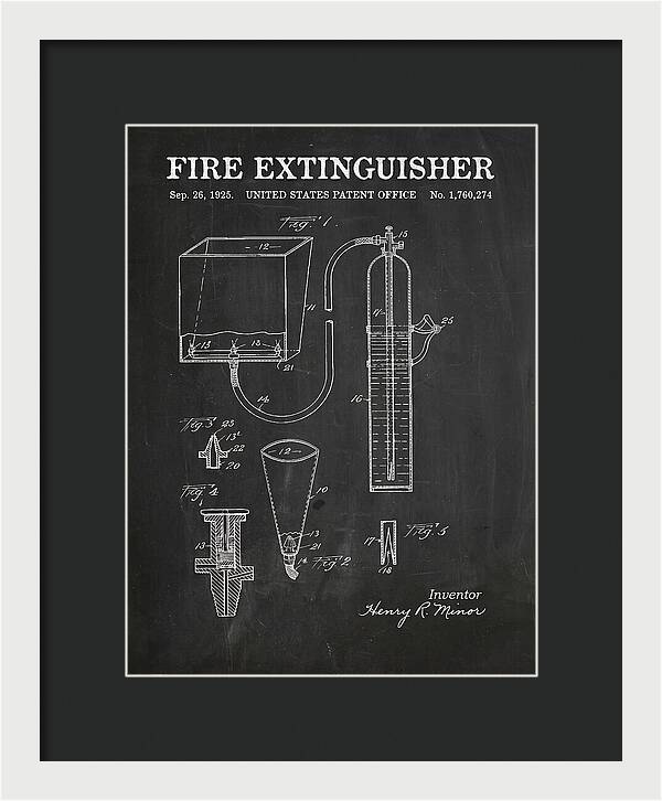 Fire Extinguisher Chalkboard Patent Us1760274