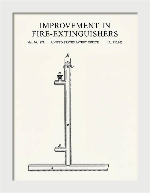 Fire Extinguisher Minimalist Patent Us125063