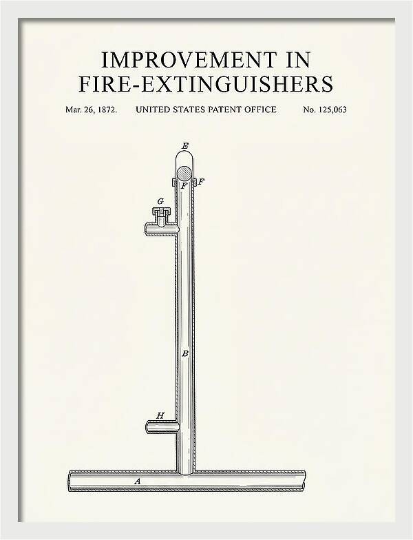 Fire Extinguisher Minimalist Patent Us125063