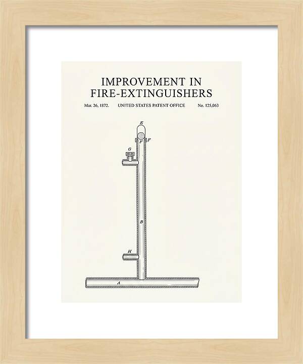 Fire Extinguisher Minimalist Patent Us125063