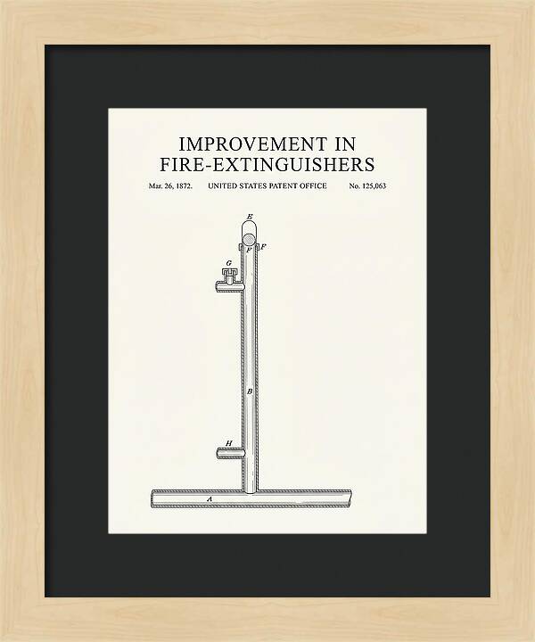 Fire Extinguisher Minimalist Patent Us125063
