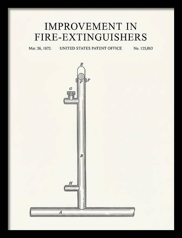 Fire Extinguisher Minimalist Patent Us125063