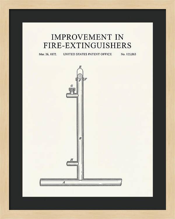 Fire Extinguisher Minimalist Patent Us125063