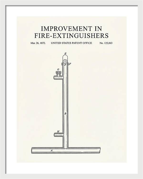 Fire Extinguisher Minimalist Patent Us125063