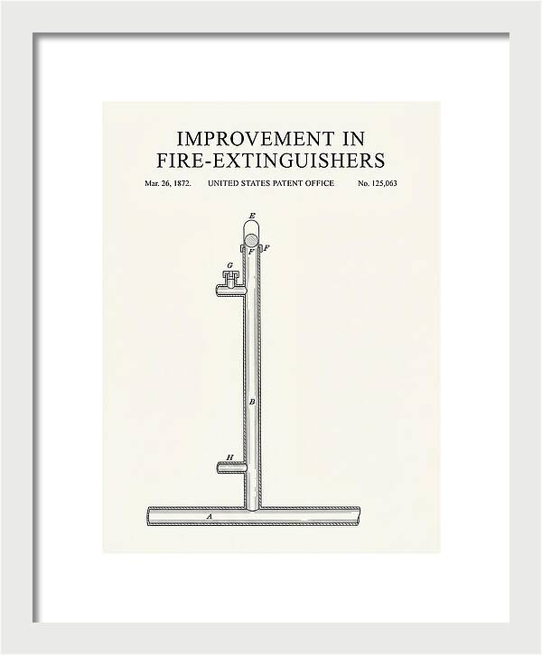 Fire Extinguisher Minimalist Patent Us125063