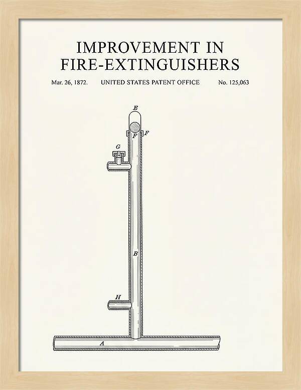 Fire Extinguisher Minimalist Patent Us125063