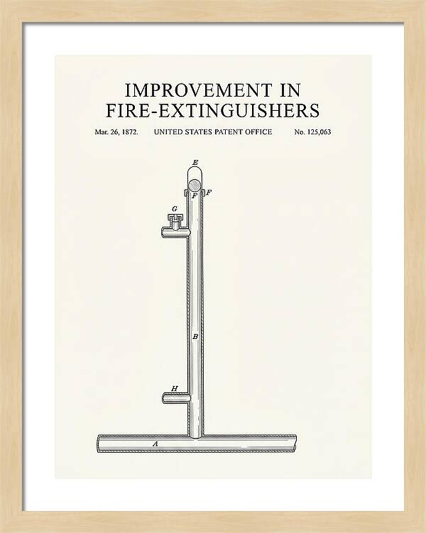 Fire Extinguisher Minimalist Patent Us125063