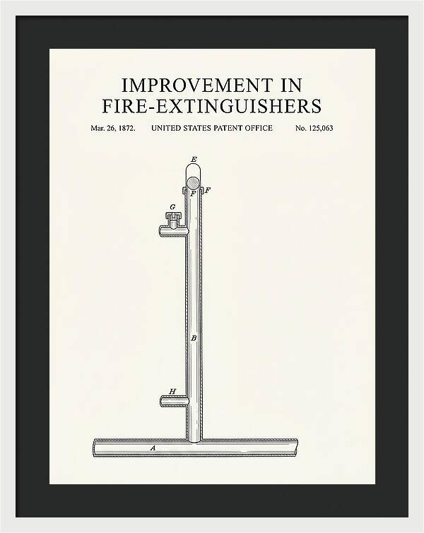 Fire Extinguisher Minimalist Patent Us125063