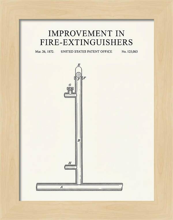 Fire Extinguisher Minimalist Patent Us125063