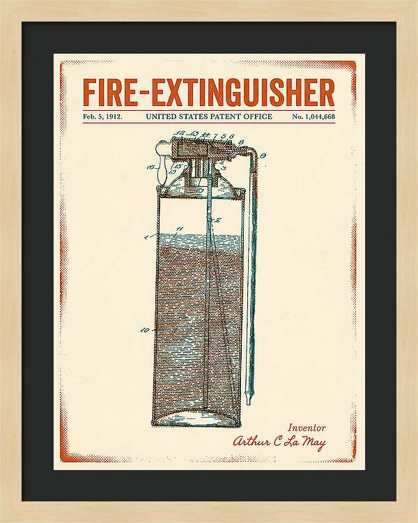 Fire Extinguisher Retro Patent Us1044668