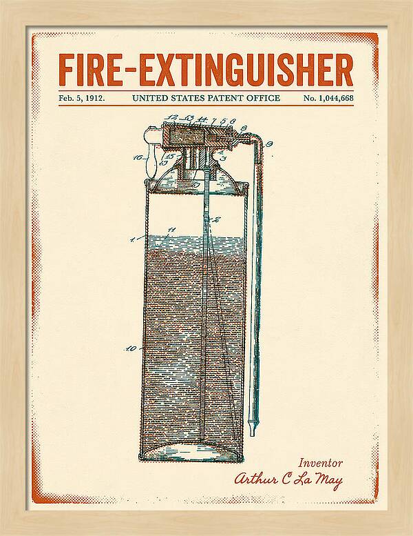 Fire Extinguisher Retro Patent Us1044668