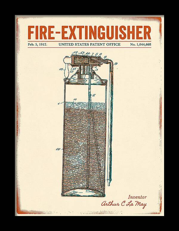 Fire Extinguisher Retro Patent Us1044668