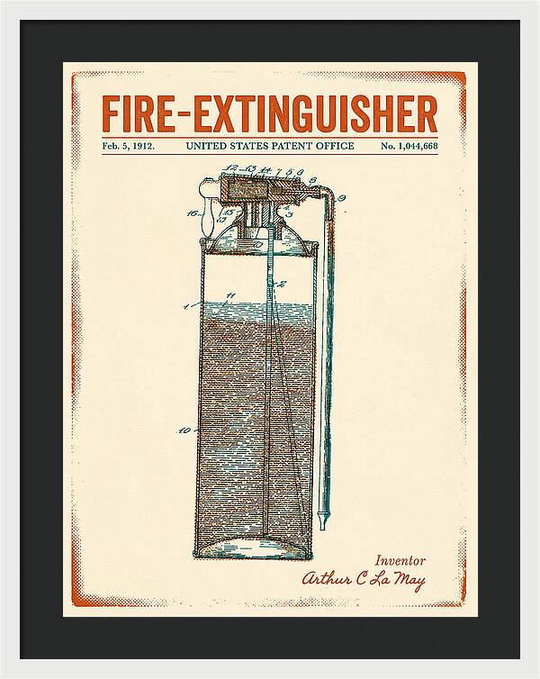 Fire Extinguisher Retro Patent Us1044668