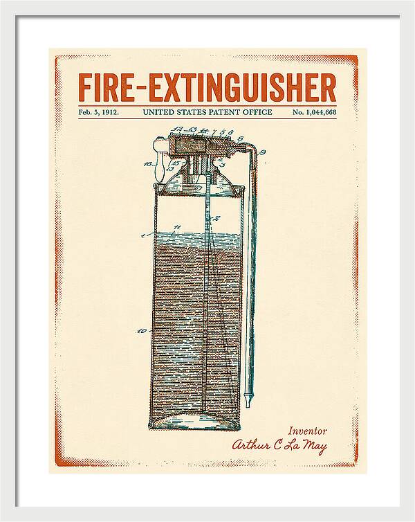 Fire Extinguisher Retro Patent Us1044668