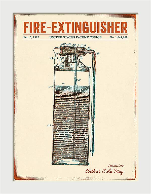 Fire Extinguisher Retro Patent Us1044668