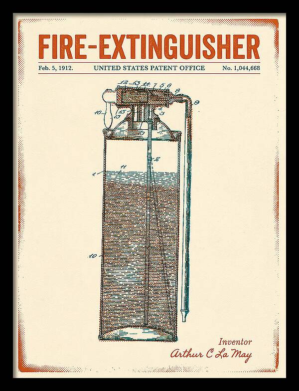 Fire Extinguisher Retro Patent Us1044668