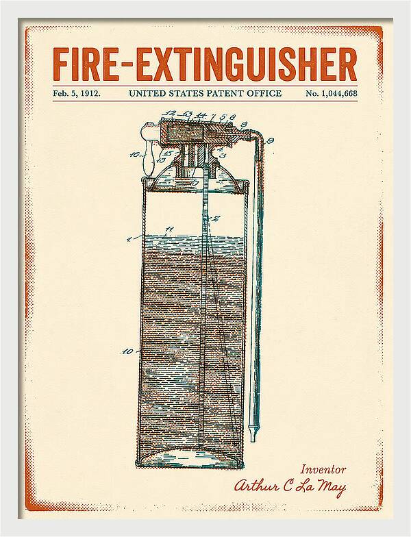 Fire Extinguisher Retro Patent Us1044668