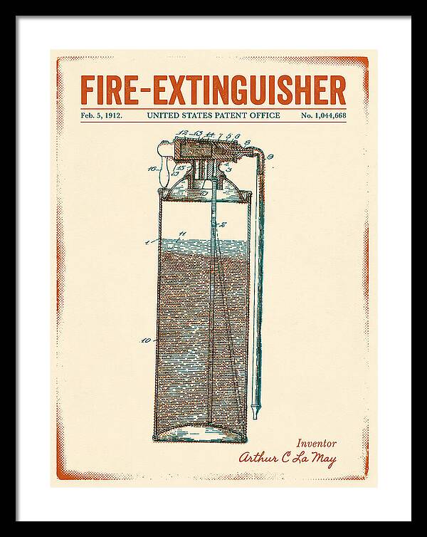 Fire Extinguisher Retro Patent Us1044668