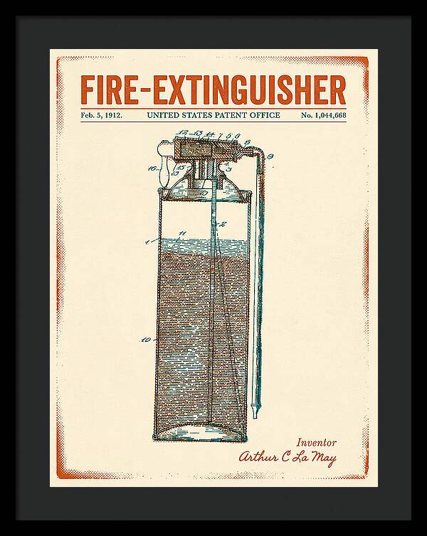 Fire Extinguisher Retro Patent Us1044668