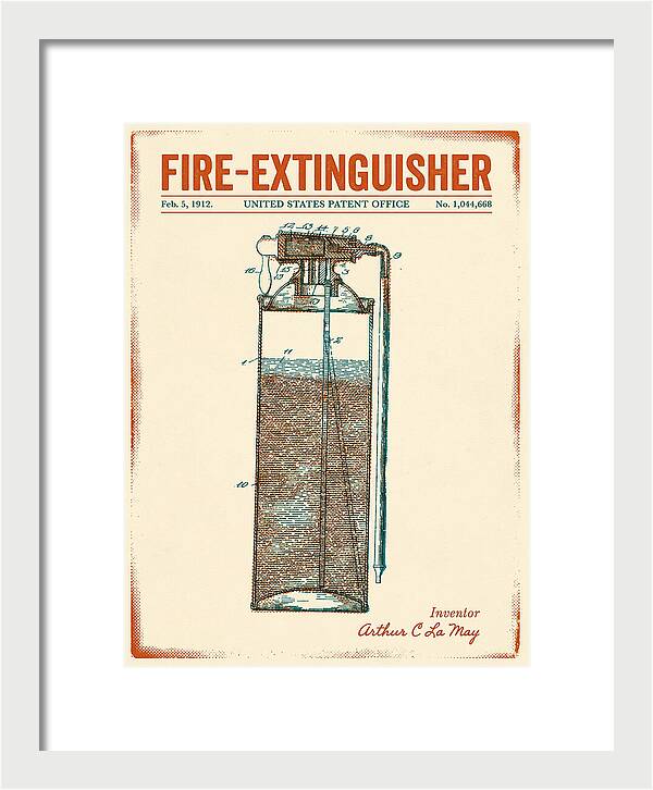 Fire Extinguisher Retro Patent Us1044668