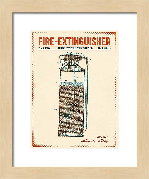 Fire Extinguisher Retro Patent Us1044668