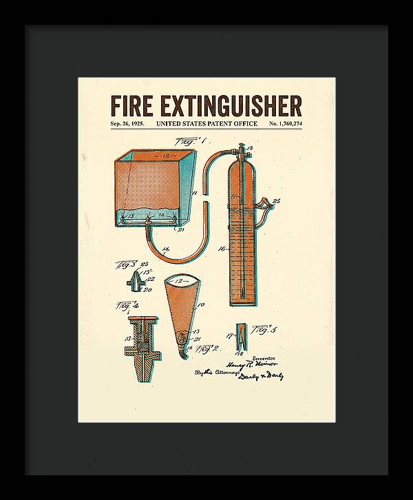 Fire Extinguisher Retro Patent Us1760274