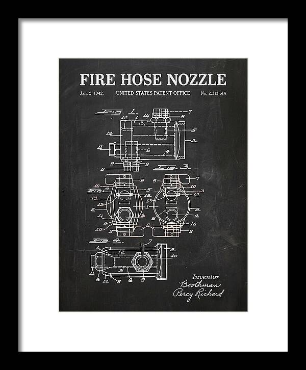 Fire Hose Nozzle Chalkboard Patent Us2313614