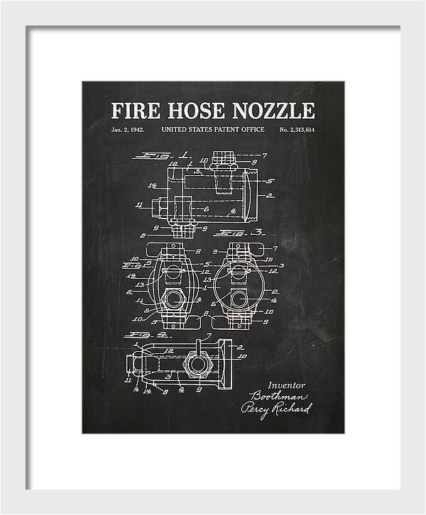 Fire Hose Nozzle Chalkboard Patent Us2313614