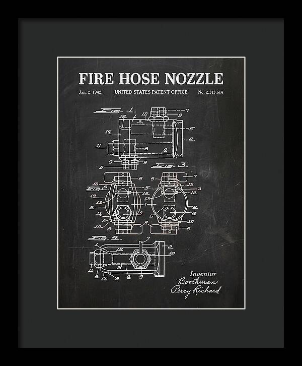 Fire Hose Nozzle Chalkboard Patent Us2313614