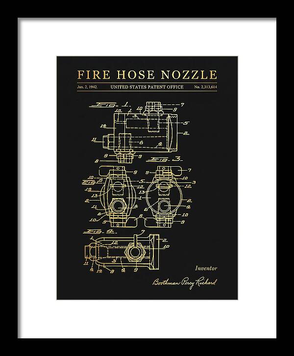 Fire Hose Nozzle Gold Patent Us2313614