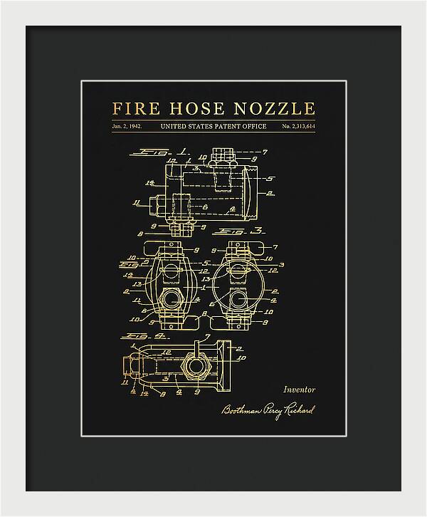 Fire Hose Nozzle Gold Patent Us2313614