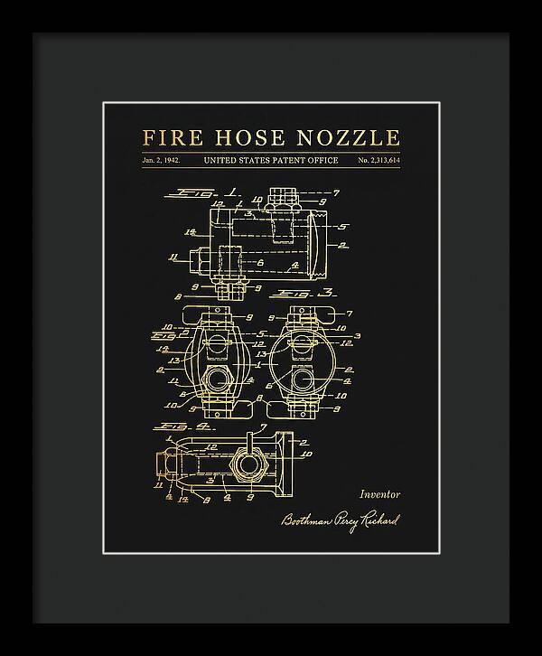 Fire Hose Nozzle Gold Patent Us2313614