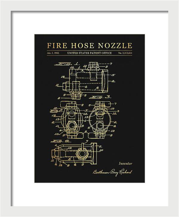 Fire Hose Nozzle Gold Patent Us2313614