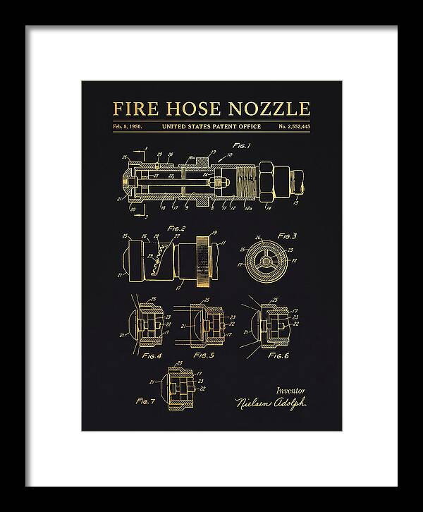 Fire Hose Nozzle Gold Patent Us2552445