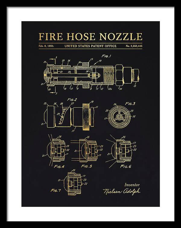 Fire Hose Nozzle Gold Patent Us2552445