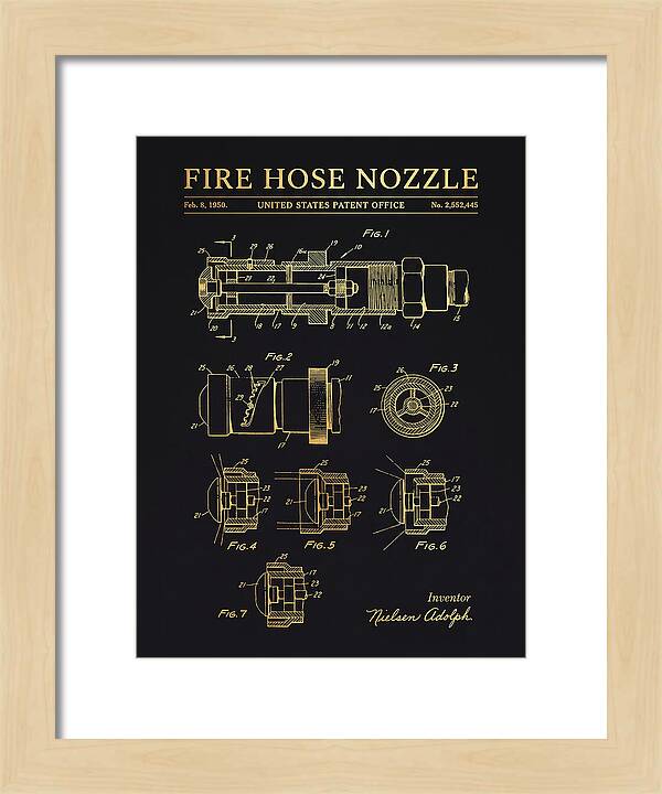 Fire Hose Nozzle Gold Patent Us2552445